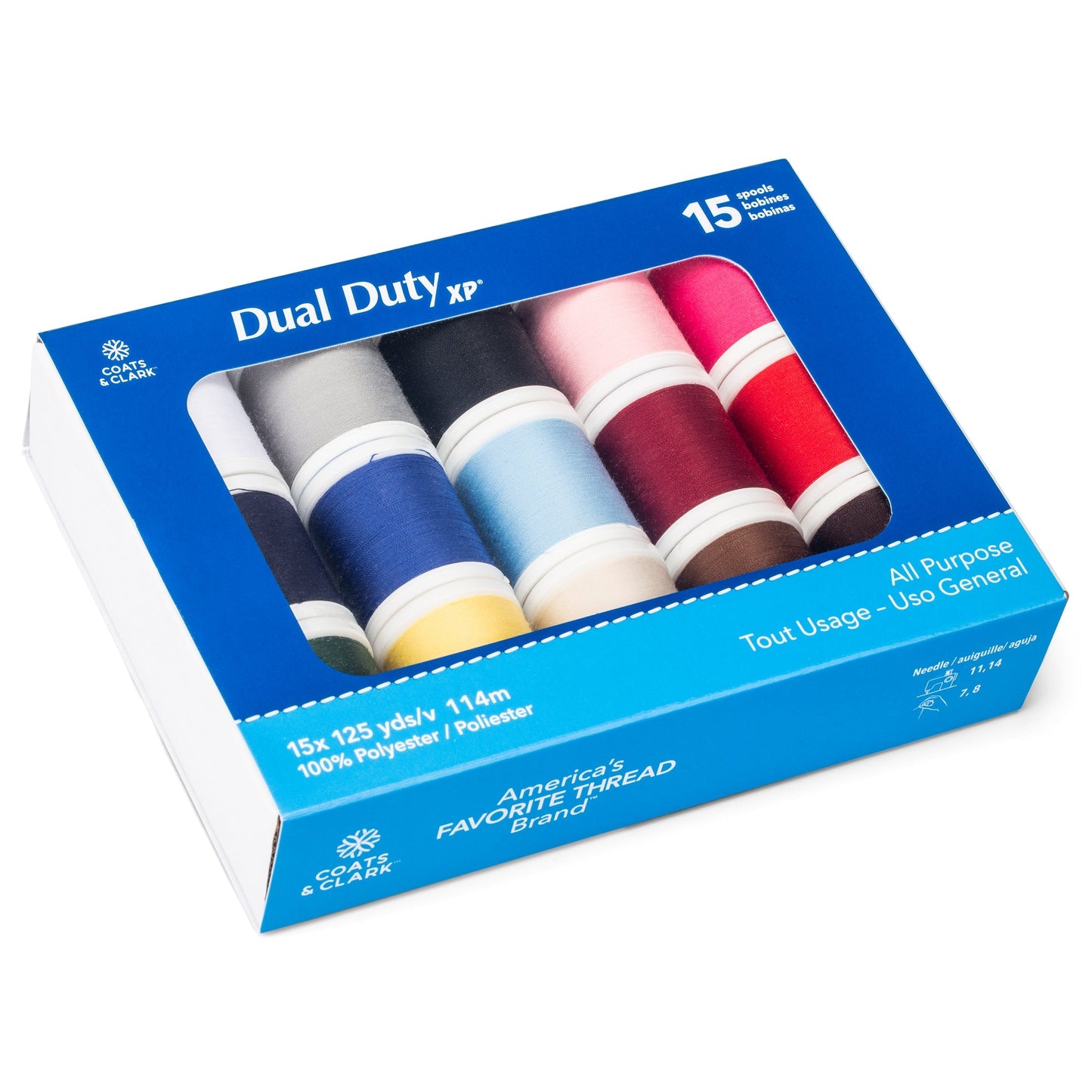 Coats & Clark Dual Duty XP All Purpose Sewing Thread Set, 15 Spools