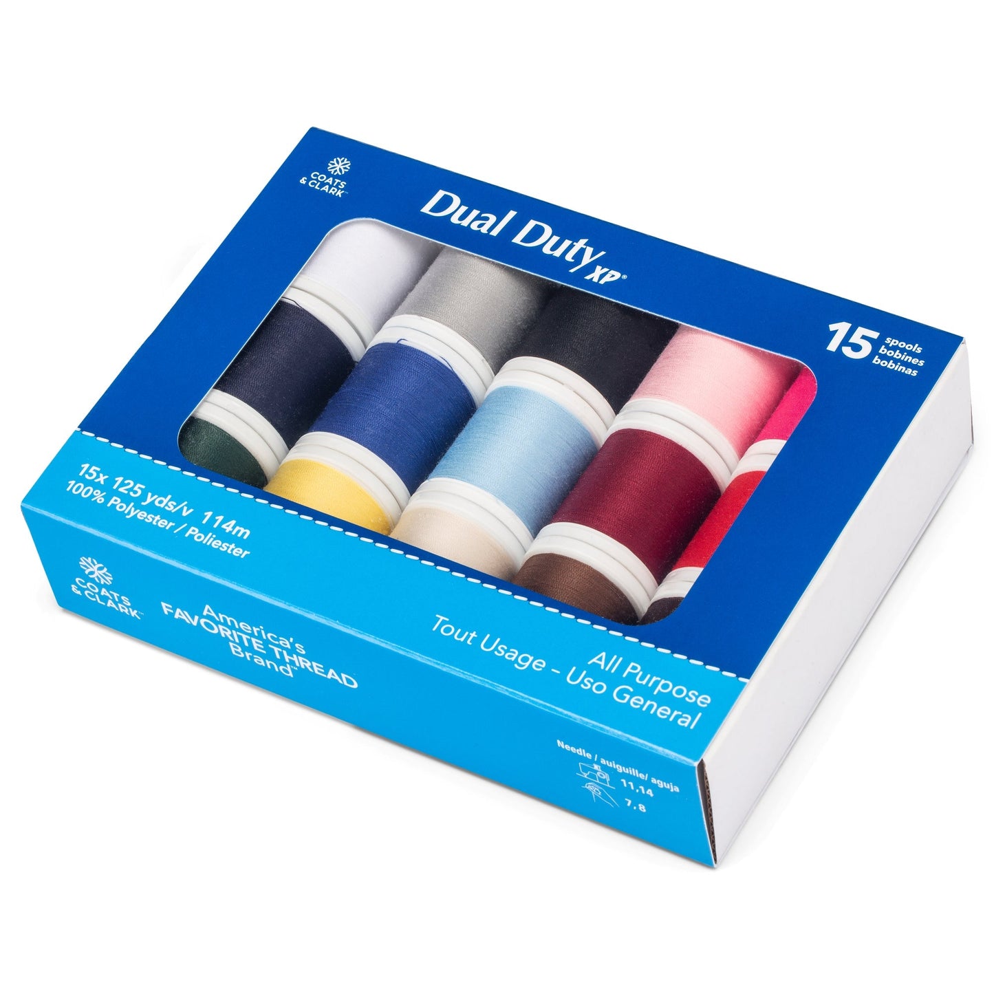 Coats & Clark Dual Duty XP All Purpose Sewing Thread Set, 15 Spools