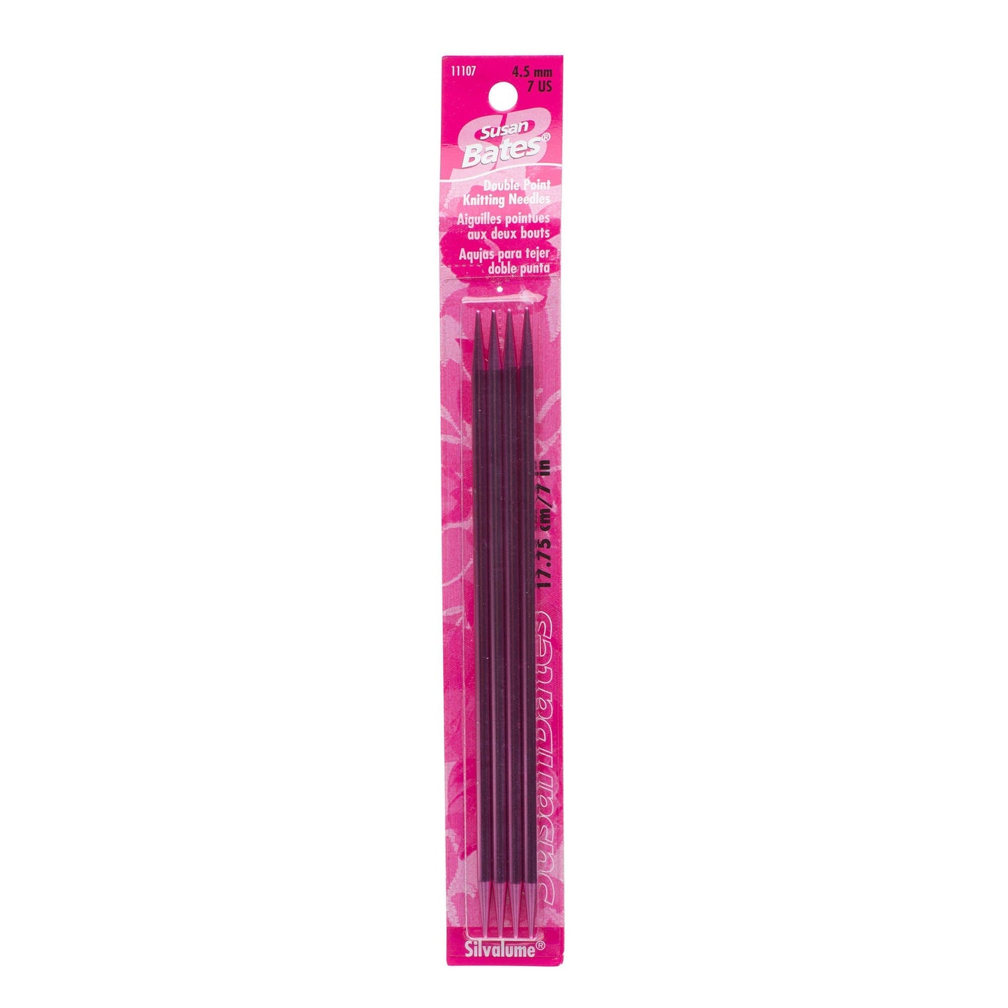 Susan Bates Silvalume 4 Pack, Double Point Knitting Needles