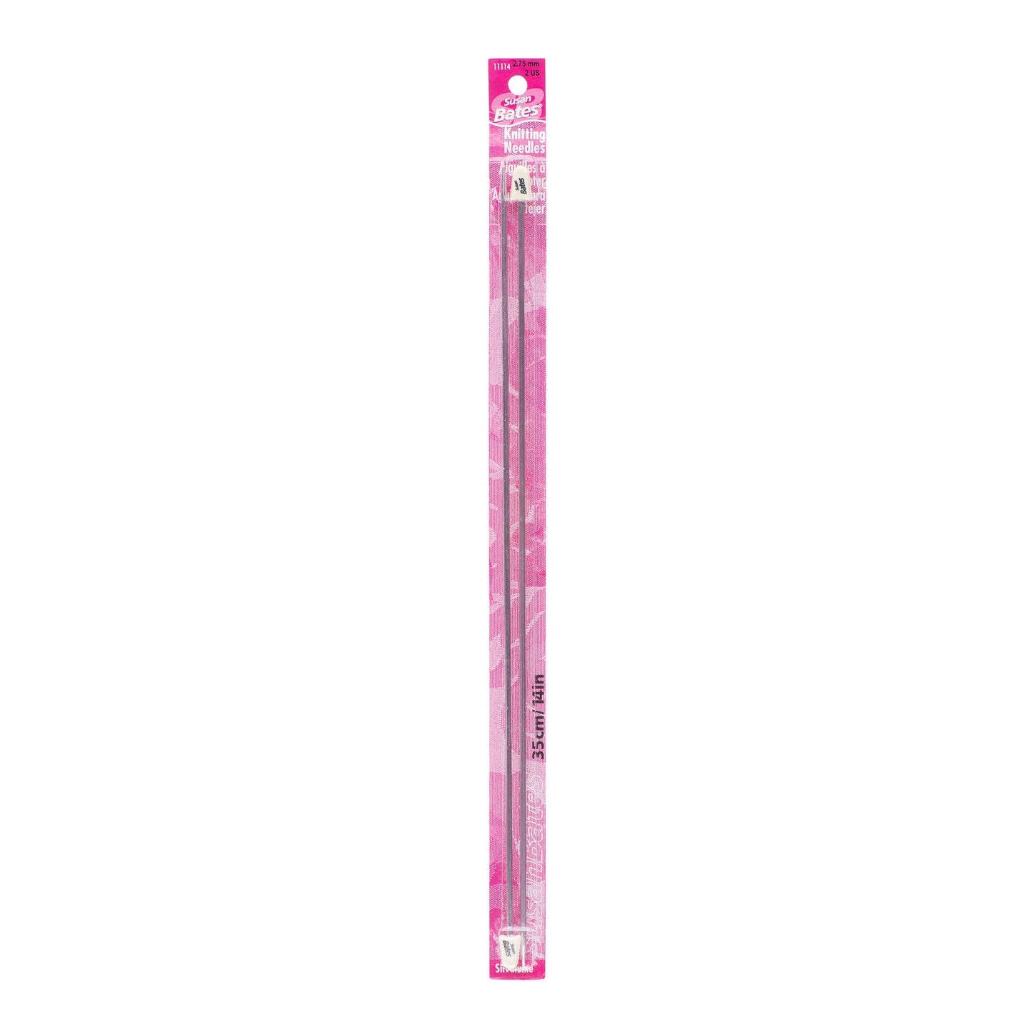 Susan Bates Silvalume 14" Single Point Knitting Needles