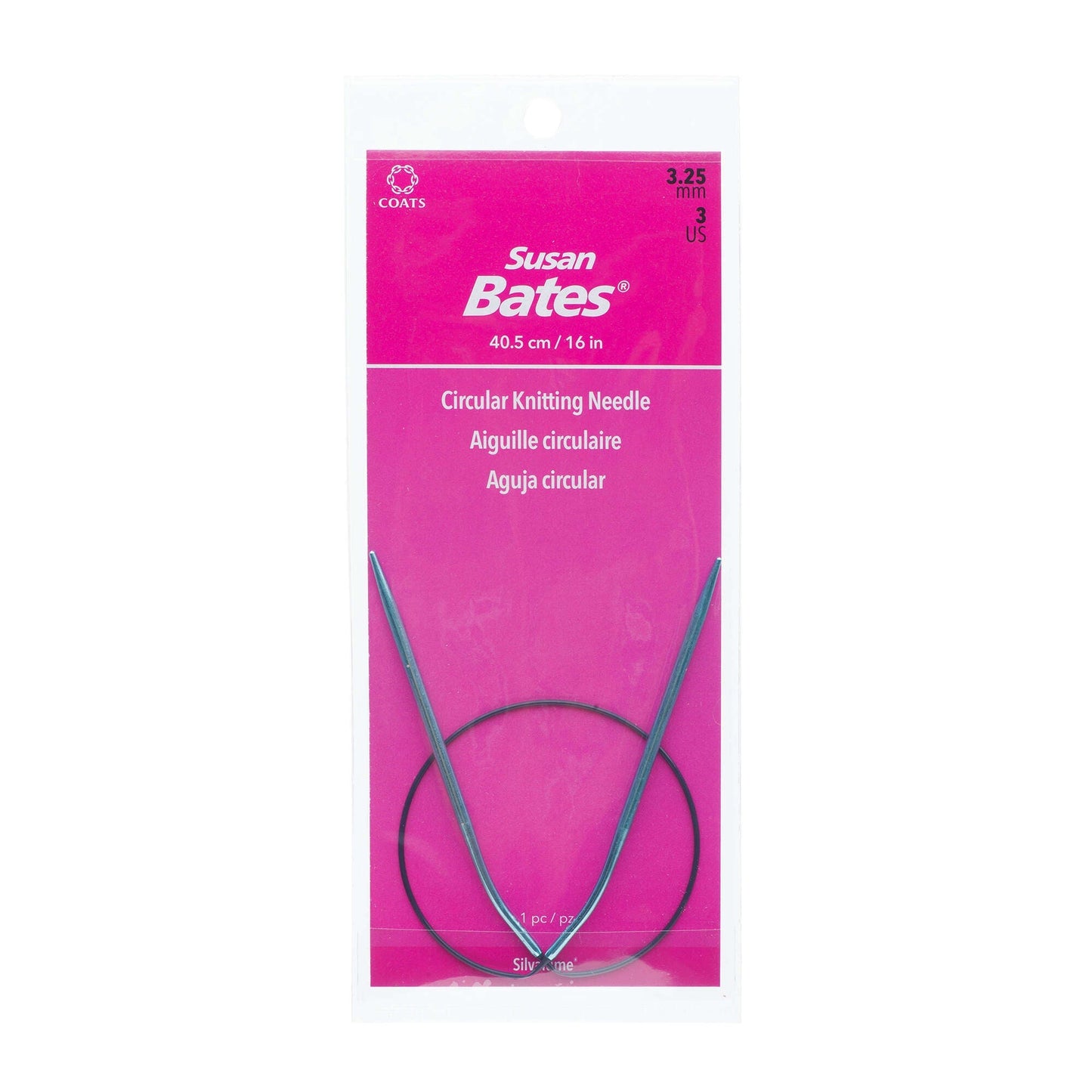Susan Bates Silvalume 16" Circular Knitting Needles