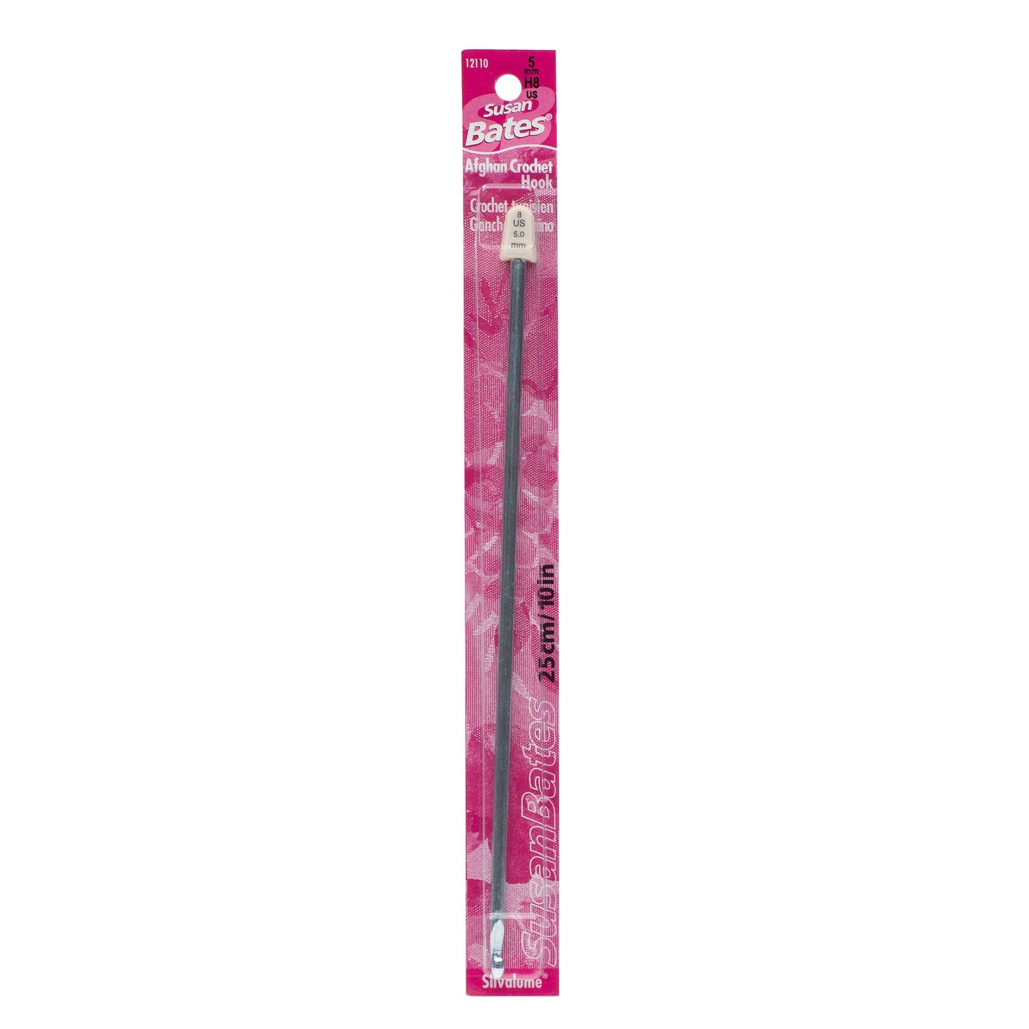 Susan Bates Silvalume 10" Afghan Crochet Hook