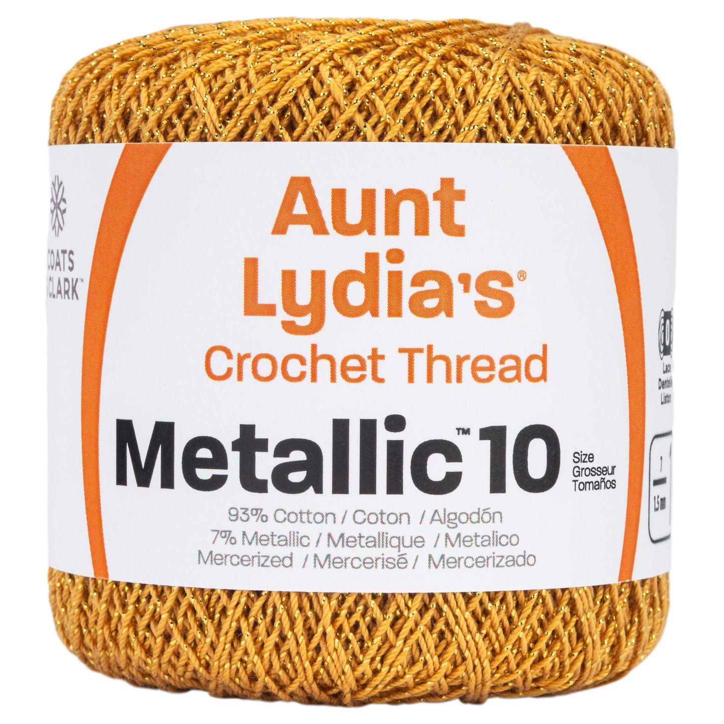 Aunt Lydia's Metallic Crochet Thread Size 10