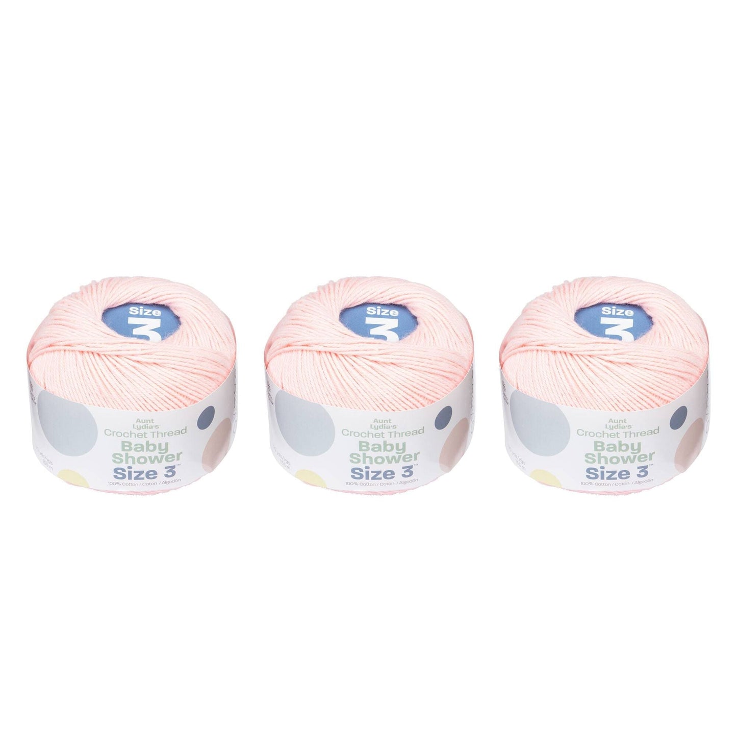 Aunt Lydia's Baby Shower Crochet Thread Size 3 (3 Pack) - Clearance shades