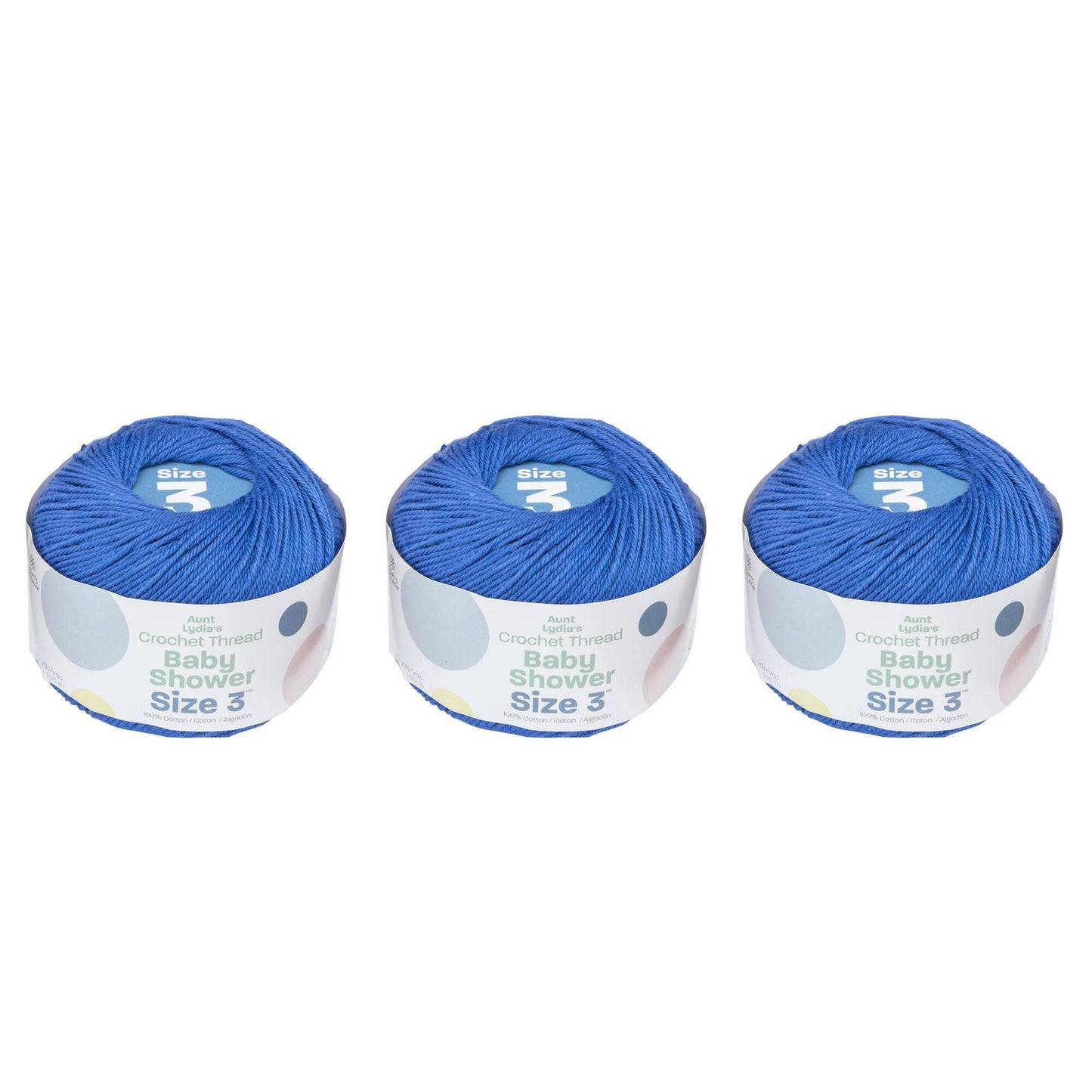 Aunt Lydia's Baby Shower Crochet Thread Size 3 (3 Pack) - Clearance shades