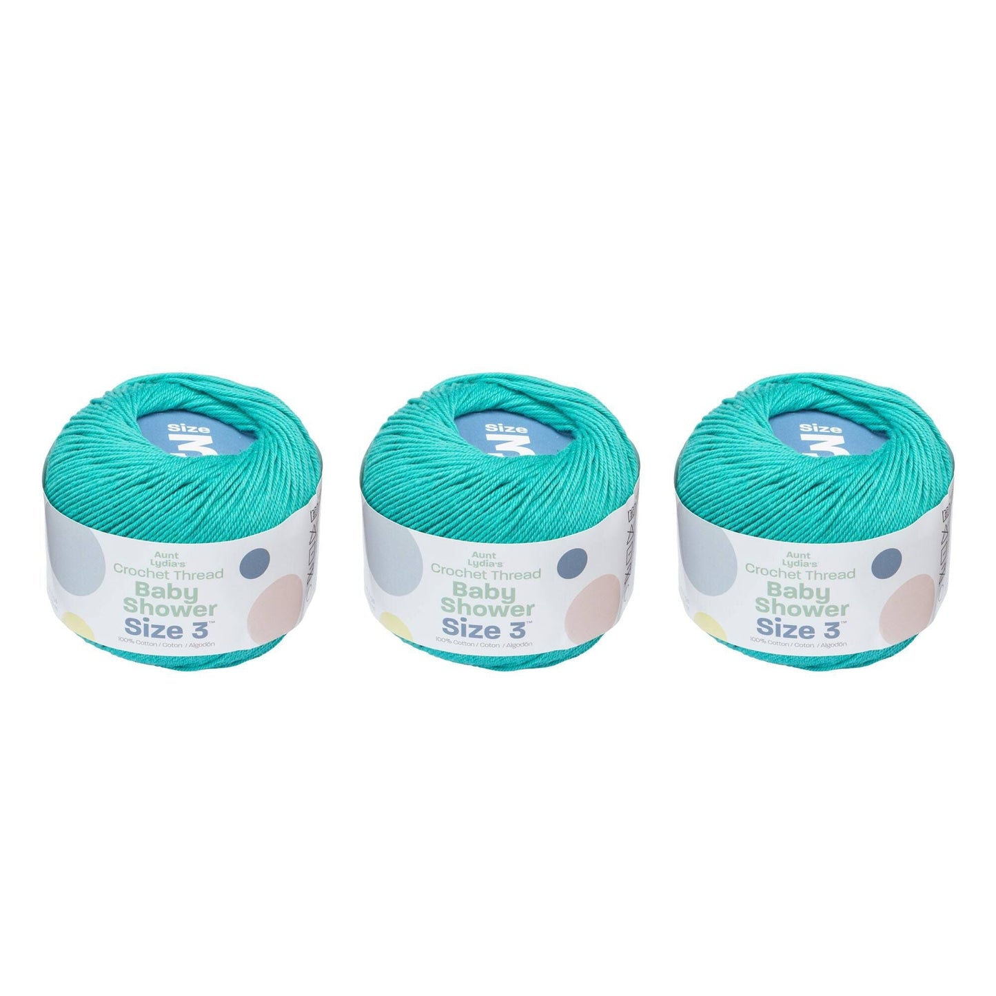 Aunt Lydia's Baby Shower Crochet Thread Size 3 (3 Pack) - Clearance shades