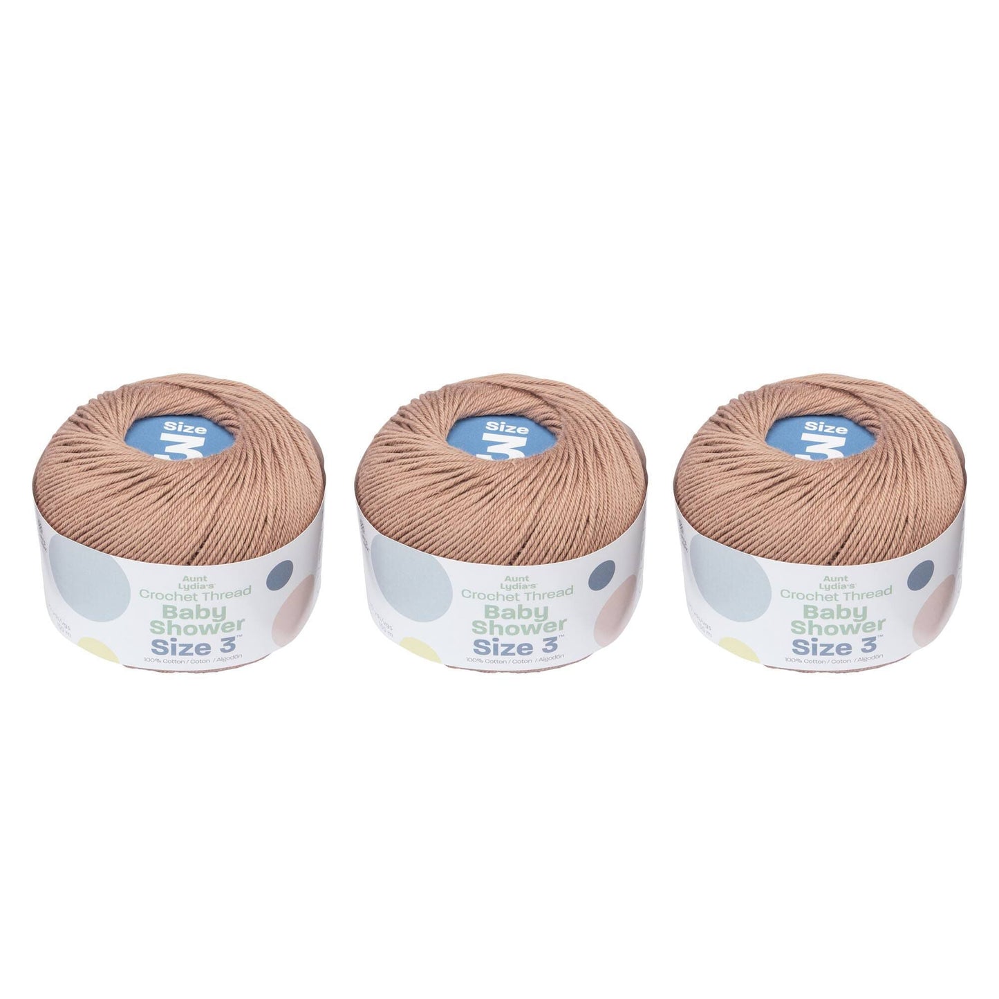 Aunt Lydia's Baby Shower Crochet Thread Size 3 (3 Pack) - Clearance shades