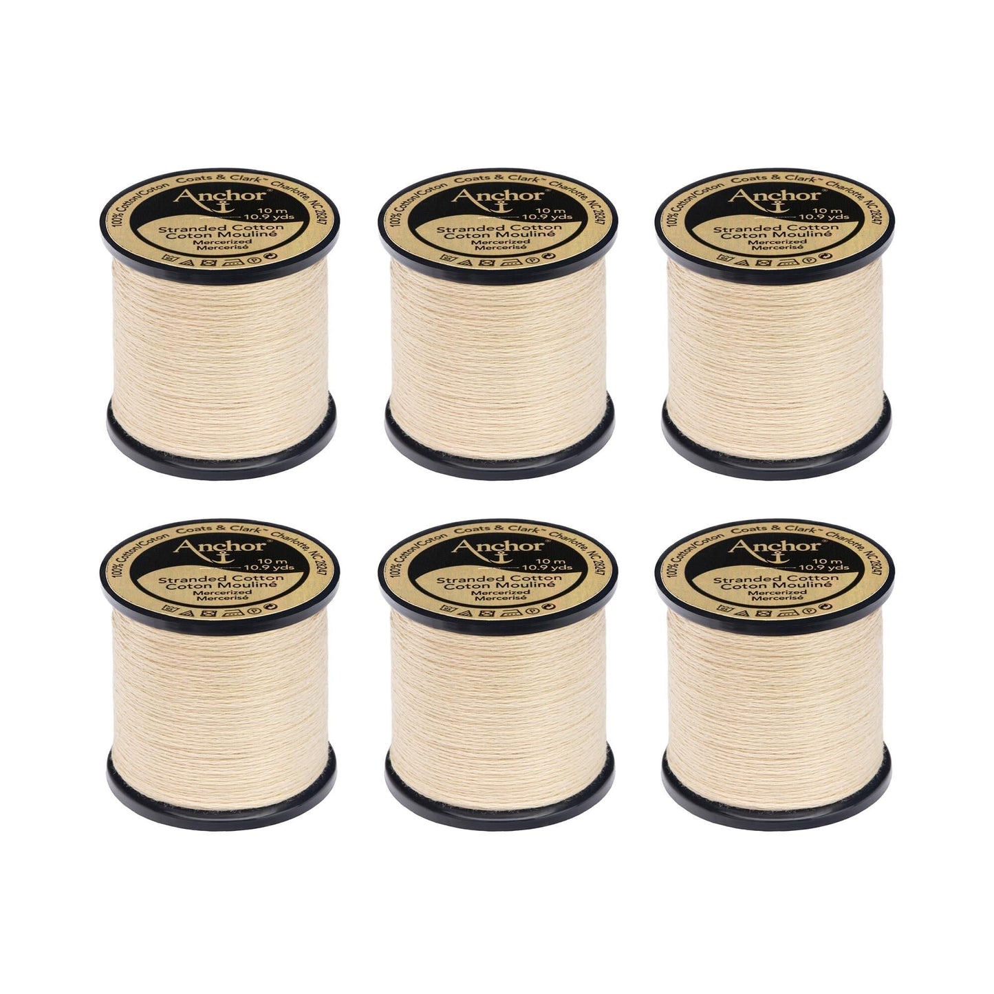 Anchor Spooled Floss 10 Meters (6 Pack) - Clearance shades