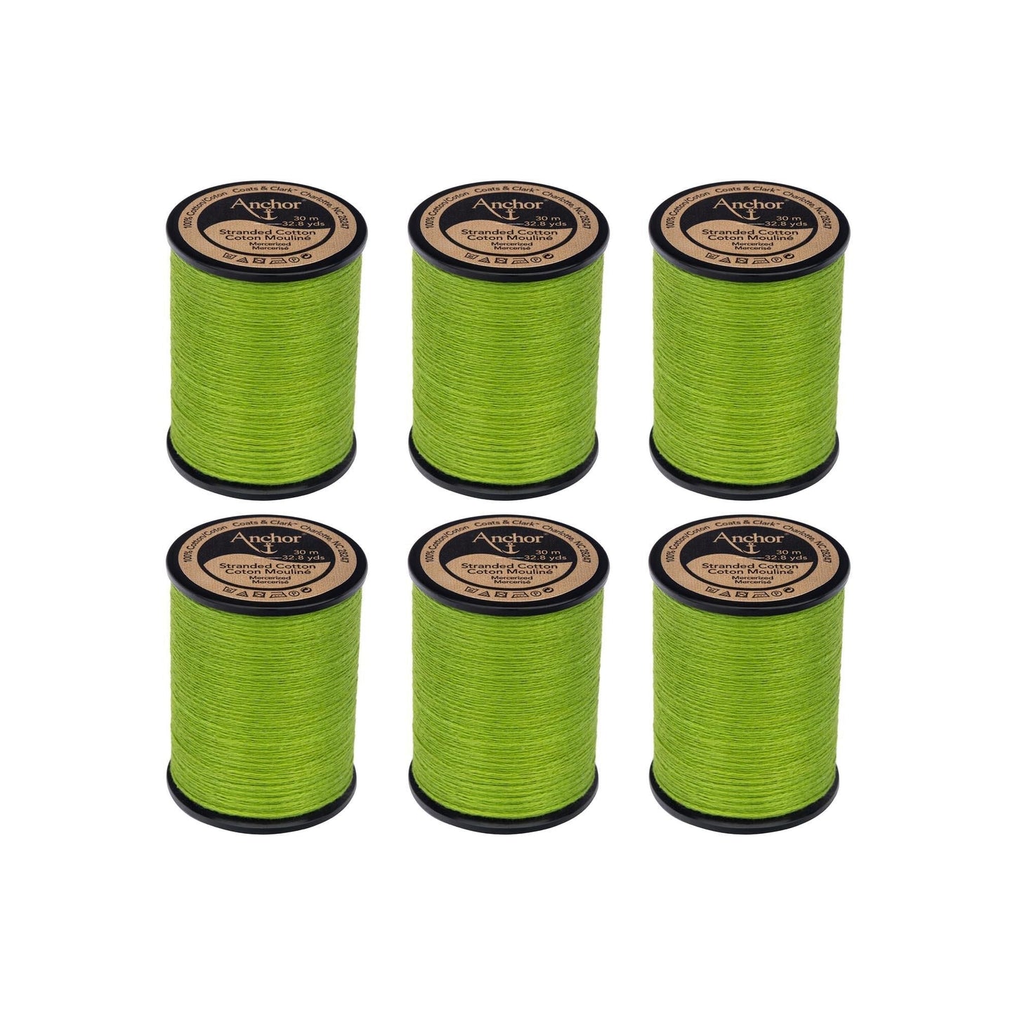 Anchor Spooled Cotton 30 Meters (6 Pack) - Clearance shades