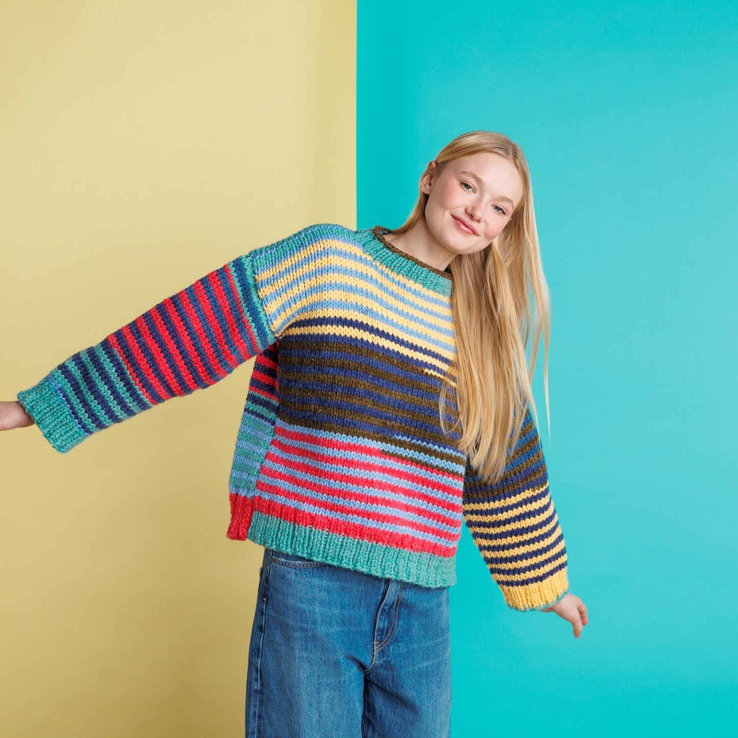 Red Heart Super Easy Stripes Yarn (198G/7oz)